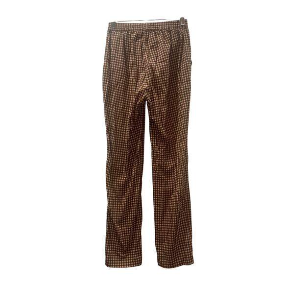 niū Checkered Pants – Size Small – Brown & White Gingham | Made in Italy - Picture 2 of 15